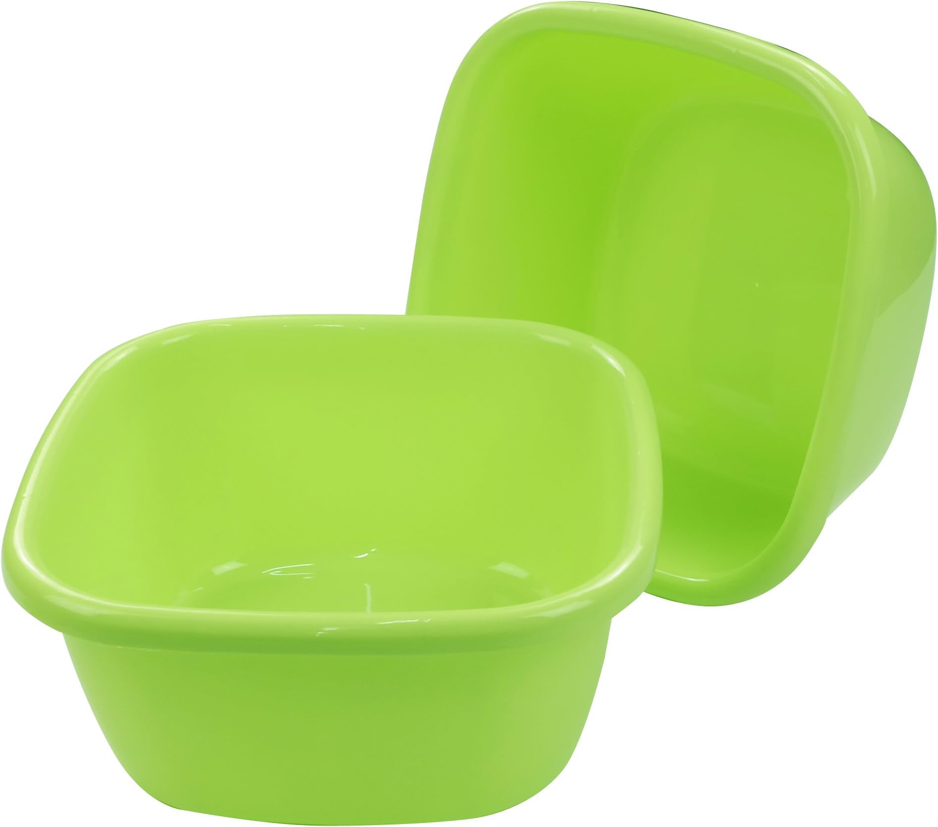 18 Quart Dish Pan, Green, Set of 2