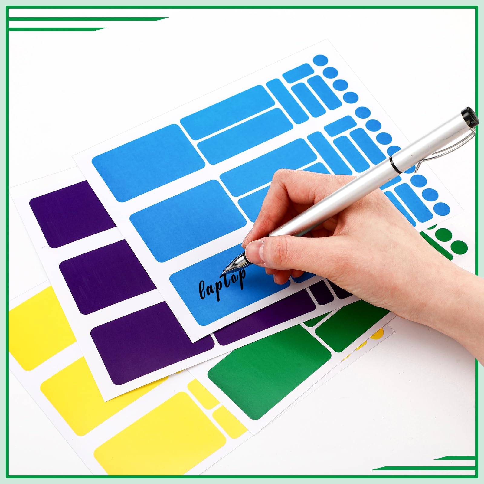 Fullhawl 15 Sheets Classroom Laptop Label for Organization Color Coding Labels Colored Consecutive Number Stickers Teacher Tool for Electronic Product Classroom Management - Image 6