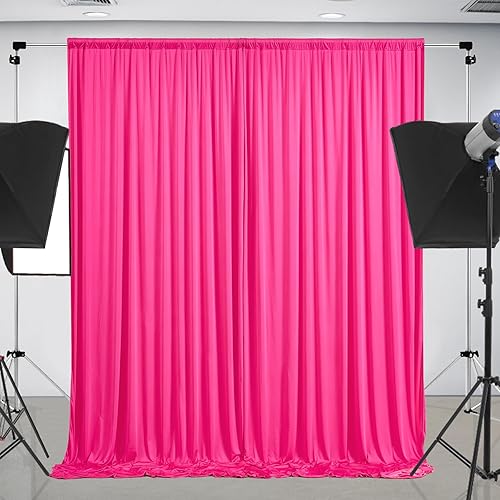 Paneles de cortina tipo telĂłn de fondo fucsia sin arrugas, de 10 x 7 pies, cortinas de fondo de fotografĂa de poliĂ©ster, suministros de decoraciĂłn Paneles de cortina tipo telĂłn de fondo fucsia sin arrugas, de 10 x 7 pies, cortinas de fondo de fotografĂa de poliĂ©ster, suministros de decoraciĂłn