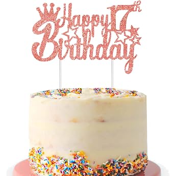Cake Decoration 17th Birthday Boy Girl Black Glitter 17th Cake Decoration Birthday Happy 17th Birthday Cake Topper Cake Topper 17 Boy Happy 17th Birthday Cake Topper Black Rose Gold