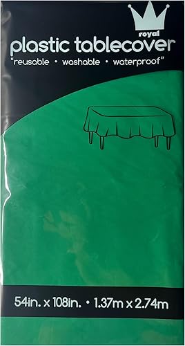 Miniatura 7 de ROYAL7 - Paquete de 3 manteles rectangulares de plástico desechables para picnic, cumpleaños, barbacoa, fiesta, boda (plateado, rectangular, 54