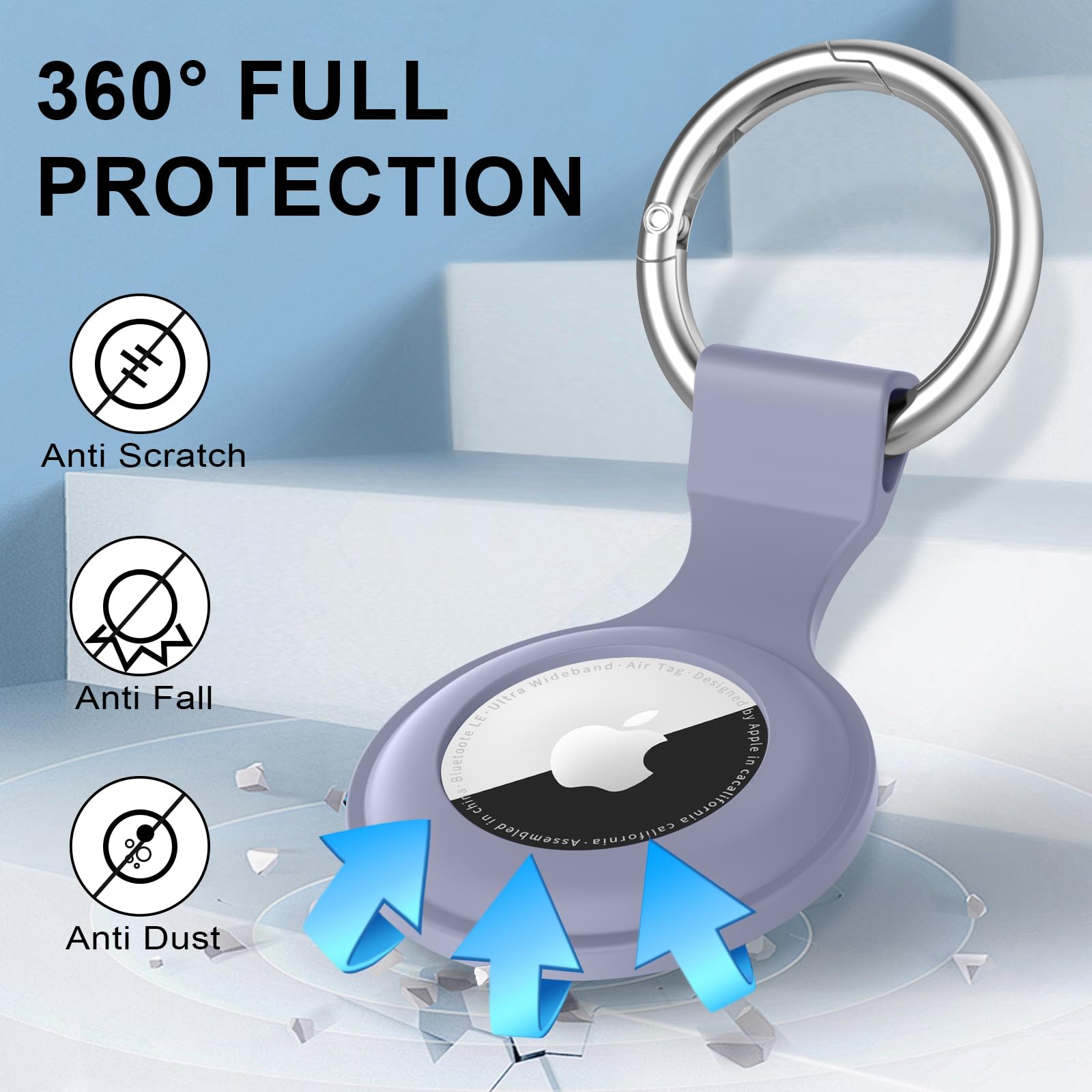 Apple エアタグケース付き 8個セット Amazon.com: 8 Pack Airtag Case Holder for Apple Air Tag, Airtag