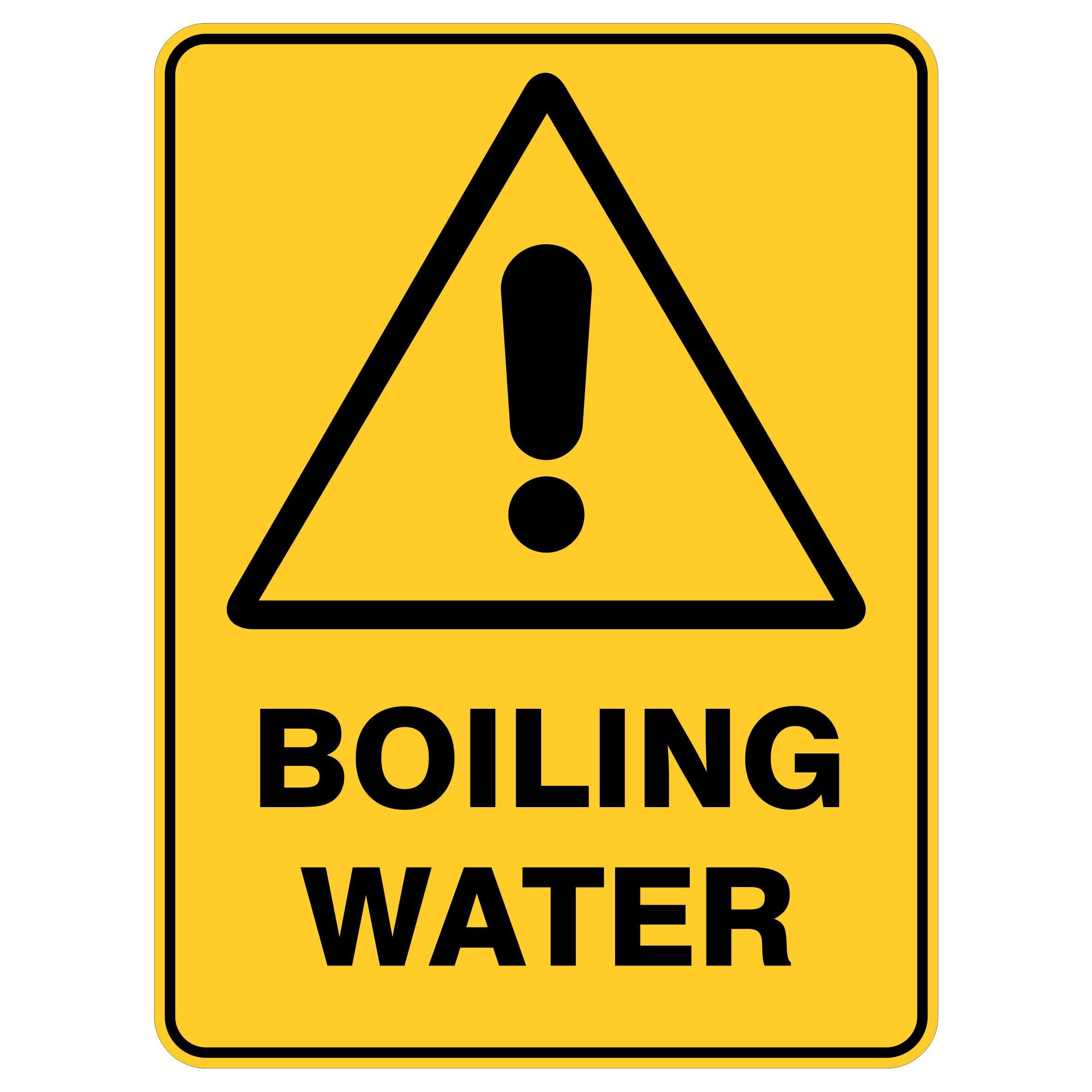 Boiling Water Warning Signs Metal Tin Sign 8 x 12 inch for Industrial & Commercial