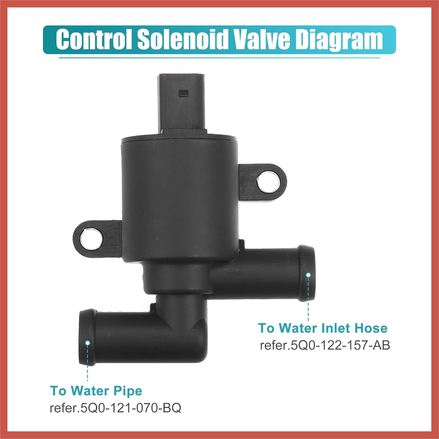 ACROPIX 4H0-121-671-D Control Solenoid Valve for Volkswagen Golf Atlas Jetta Tiguan GTI for Audi A3 A4 A5 A6 A7 A8 Q8 S3 S6 S7 S8 RS7 TT HVAC Heater Control Valve with Connector Car Parts