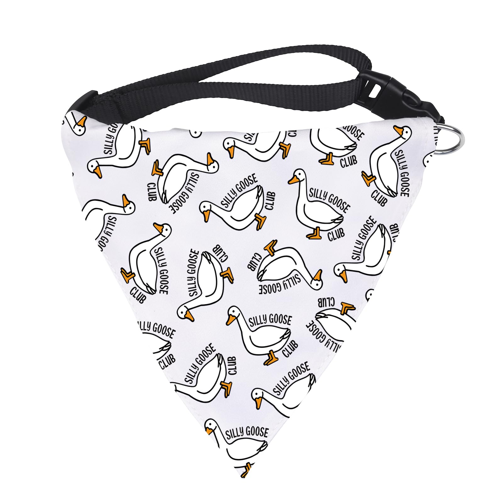 1 Piece Silly Goose Triangle Dog Bandana Goose Lovers Tie On Scarf Meme Duck Merchandise (SILLY GOOSE CLUB N)