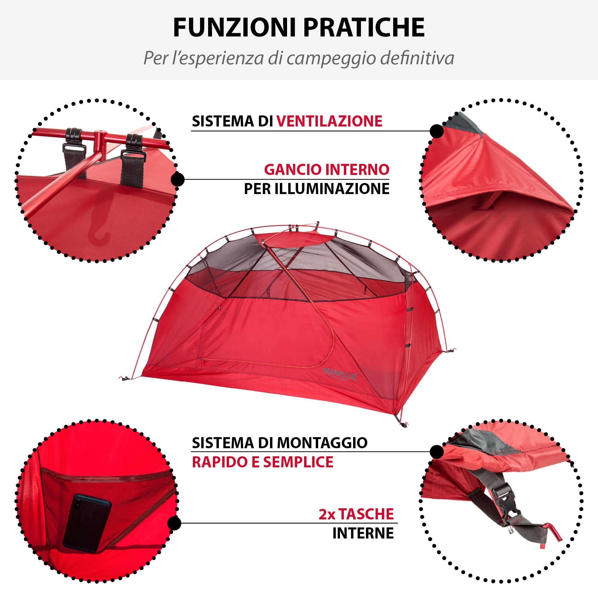 Tenda da Campeggio per 1-2 Persone