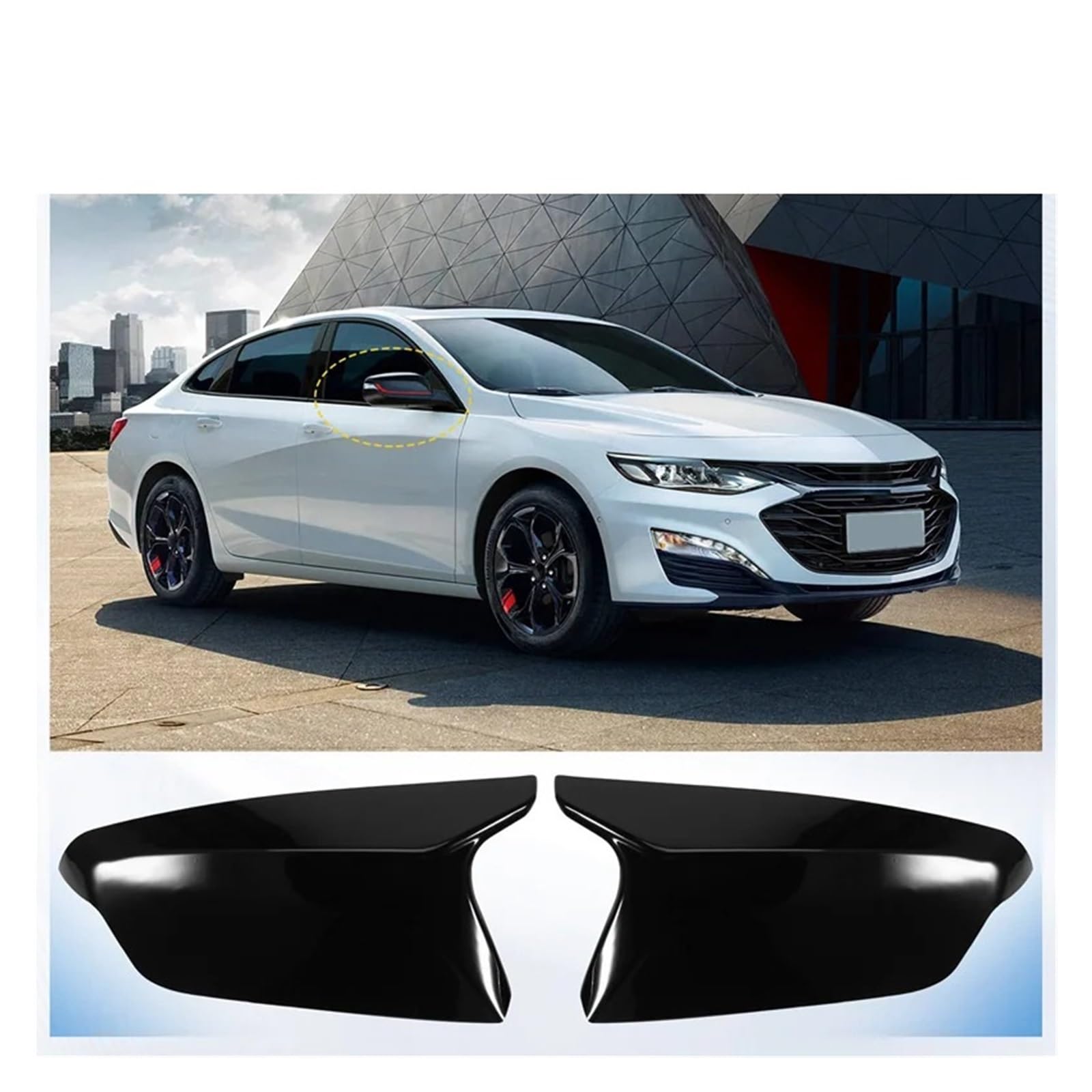 FVYRH Car Side Rearview Mirror Cover Shell Rear View Trim Housing Compatible with Malibu XL 2016-2020