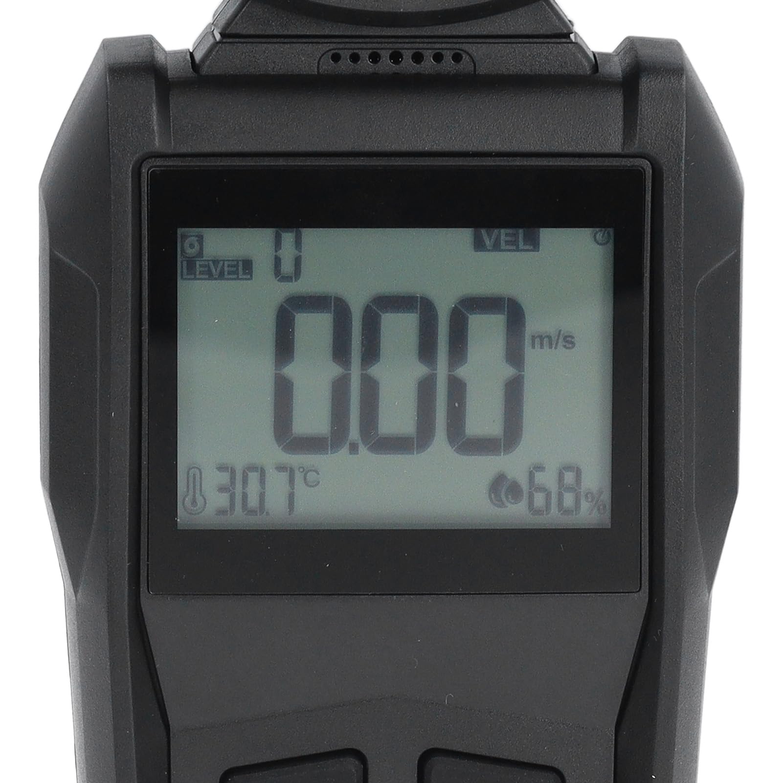 Schimer Präzisions-Windgeschwindigkeitsmesser, Digitales Anemometer mit Hintergrundbeleuchtetem LCD-Display Zur Messung von Luftfeuchtigkeit und Temperatur, Ideal für die Ventilatorenherstellung und