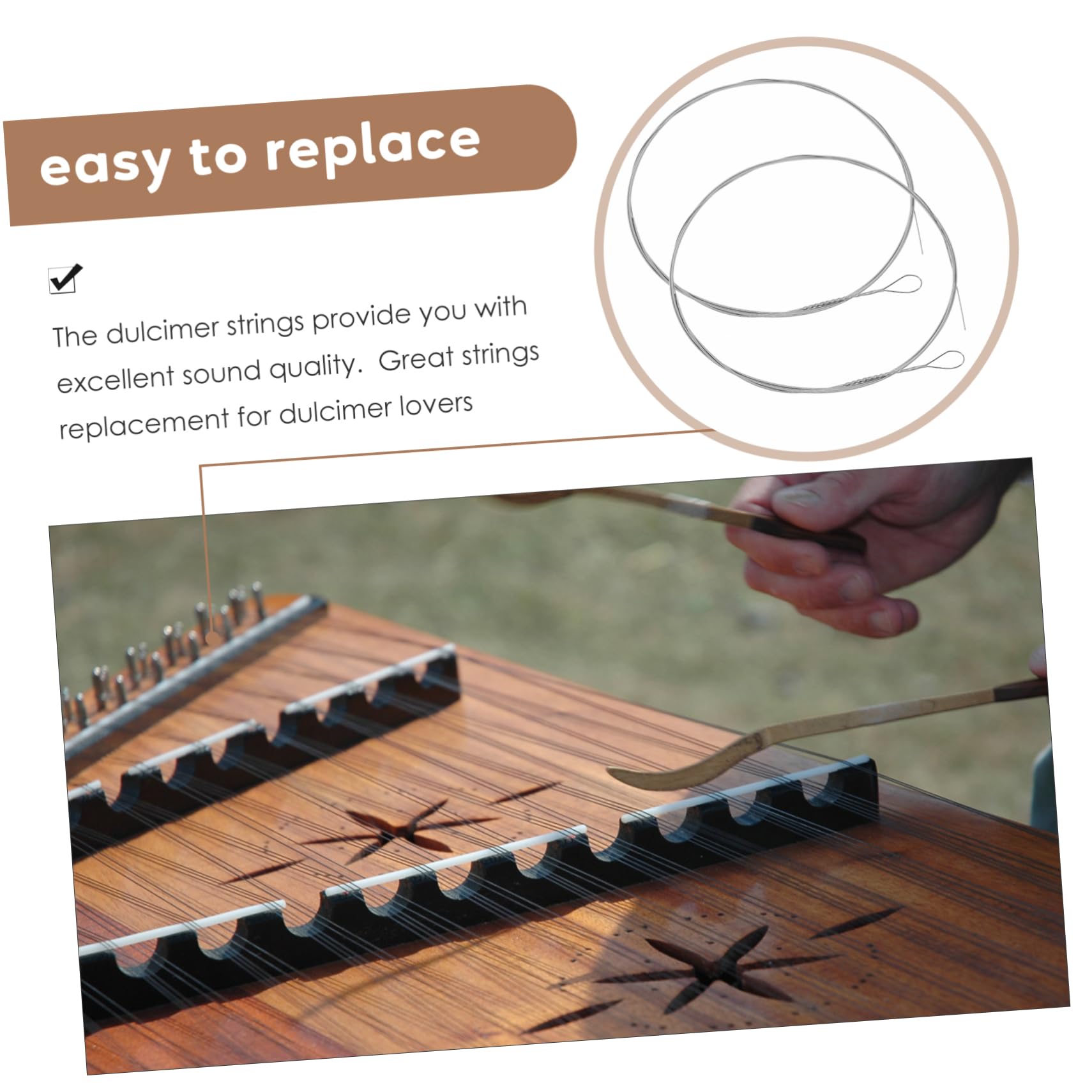 Dulcimer String Set Baritone Dulcimer Strings - Loop End, 4 Set | Instruments