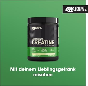 Optimum Nutrition Micronised Creatine Powder Unflavoured Monohydrate Powder for Muscle Growth 88 Servings 317g