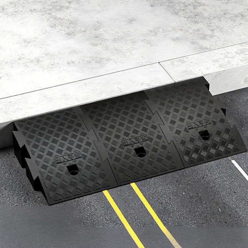 Plastikowa rampa krawężnikowa, przenośna lekka rampa progowa, do podjazdów, motocykli, rowerów, dróg, wózków inwalidzkich(16cm/6.3inch)