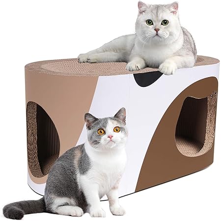 cat scratching cardboard block
