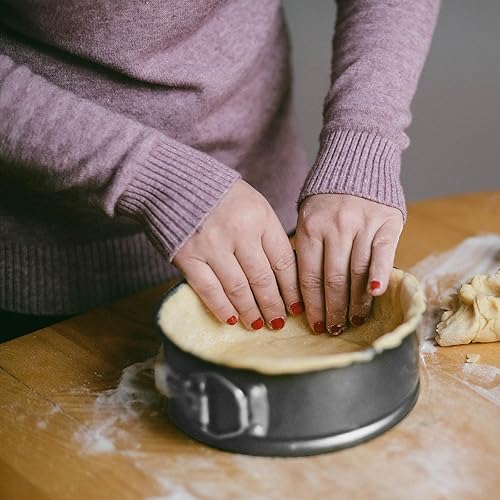 Miniatura 7 de Sihuuu Sartén para tartas de queso de 7 pulgadas, juego de moldes antiadherentes, a prueba de fugas, para mini tartas de queso, pizzas, quiches