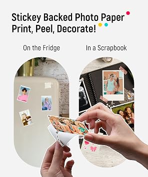 Liene Pearl K100 Photo Printer, 2x3 Mini Portable Instant Phone Printer 50 Zink Adhesive Paper, Bluetooth 5.2 Compatible w/iOS & Android, Small Color Picture Printer for iPhone Smartphone Green