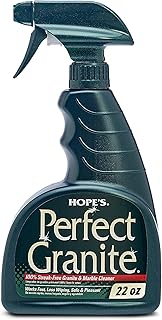 HOPE'S Perfect Granite & Marble Countertop Cleaner, Stain Remover and Polish, Streak-Free, Ammonia-Free, 22 Ounce, Pack of 1