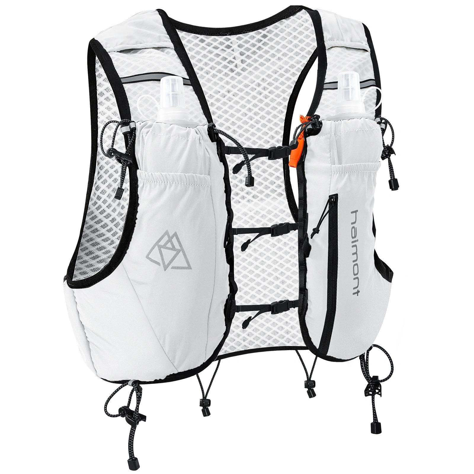 Haimont Laufweste Trinkweste für Damen und Herren Leicht Running Weste mit 2 Trinkflasche Laufen Wandern Joggen Trail 8L