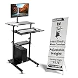 Mount-It! Mobile Computer Cart with Monitor Mount for Screen up to 32
