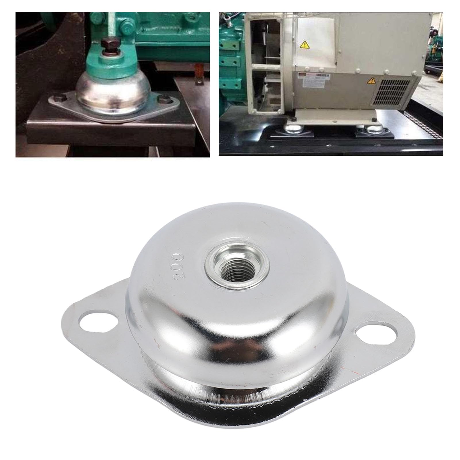 Hilitand Stainless Steel Rubber Anti Vibration Foot Pad for Generator Sets Air Compressor Shockproof Industrial Machinery (M16 Bolt), Hilitandns582xebhq-11