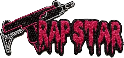 Trap Star Uzi Patch Popular Pink Drip Embroidered Iron On