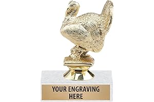 6" Custom Turkey Trophies - Thanksgiving Turkey Trophy Awards