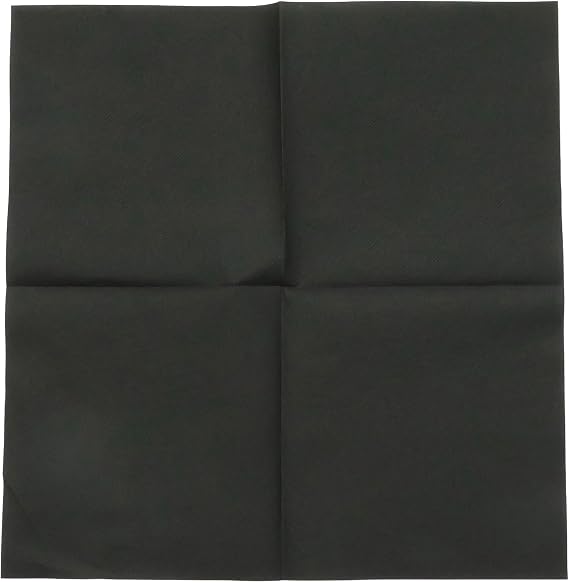 Airlaid Peçete 40x40 cm (Açık Ölçü) – 20x20 cm Katlı, 50’li Paket, Kumaş Dokulu, Hijyenik, Premium Sofra Peçetesi (Siyah)