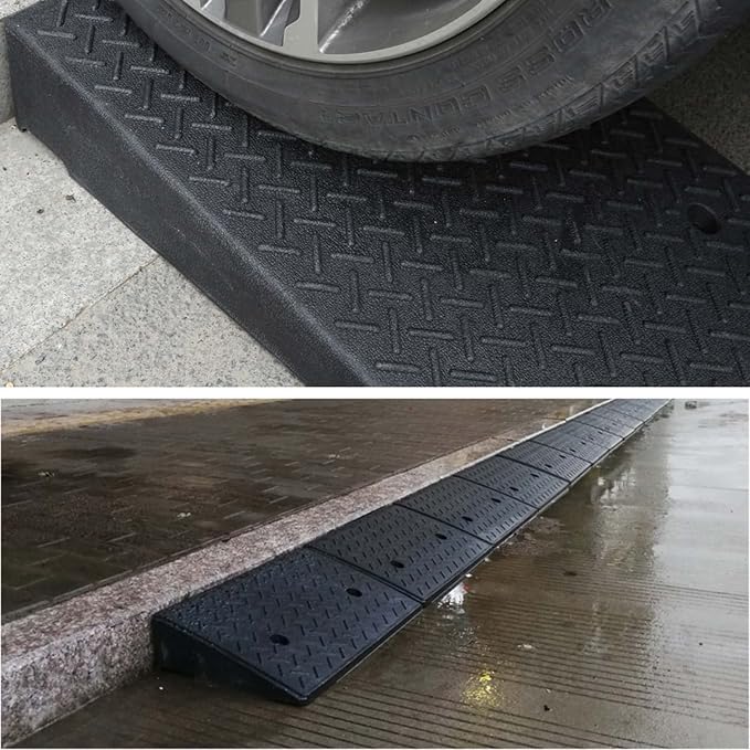 Rampa de caucho para bordillo HUJZJY resistente y portable miniatura 4