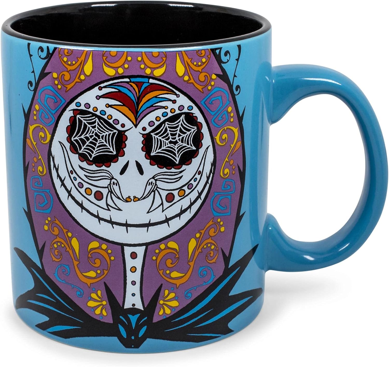The Nightmare Before Christmas Jack and Sally Day of the Dead Ceramic Coffee Mug | Official Disney Kitchen Accessories | Oversized Cup For Home Kitchen, Holiday Drinkware | Holds 20 Ounces