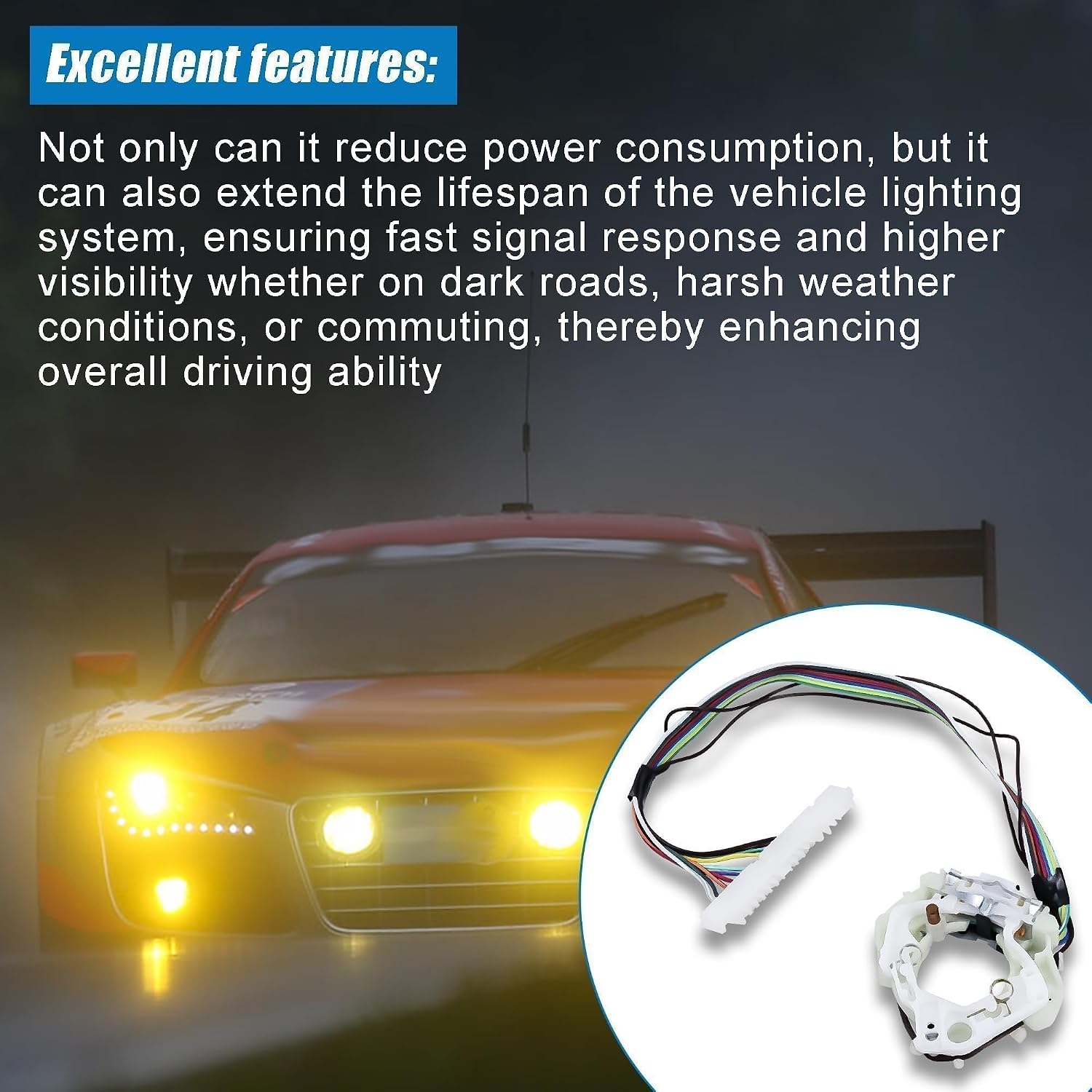 Turn Signal Switch Multi-Function Combination Switch TW20 Compatible with Chevrolet GMC Buick Cadillac Oldsmobile Dodge AMC Jeep 1969-2002 Replace 1995976 1995963 1995975 1997983 56002011,10 Pin 12V