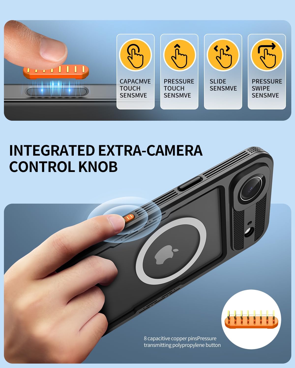 Lanhiem Magnetic for iPhone Air Phone Case, IP68 Waterproof Dustproof Phone Case, [Compatible with Magsafe] [Built-in Screen Protector] Full Body Heavy Duty Rugged Phone Cover 17 Air 6.5 inch, Black - Image 4