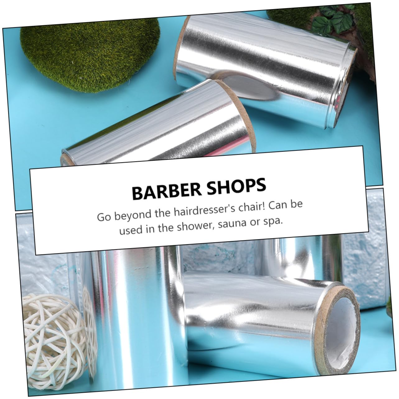 Healeved Papier Aluminium pour Mèches de Cheveux Argenté 2 Rouleaux pour Salon de Coiffure Améliore la Pénétration Retient la Chaleur