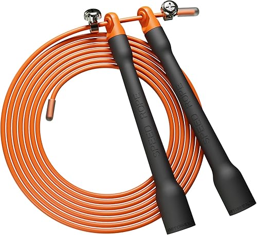 Miniatura 1 de Cuerda de saltar ultraligera con asas ergonómicas negras, cable de PVC, longitud ajustable, para entrenamiento cardiovascular, crossfit, boxeo