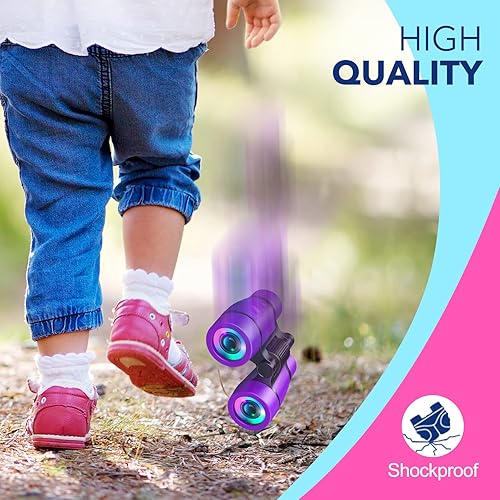 Miniatura 39 de Juguetes para niñas de 3 a 7 años: binoculares de LET'S GO! para niños observación de aves Camping 4 5 6 7 8 años niña niño Navidad Halloween Rosa