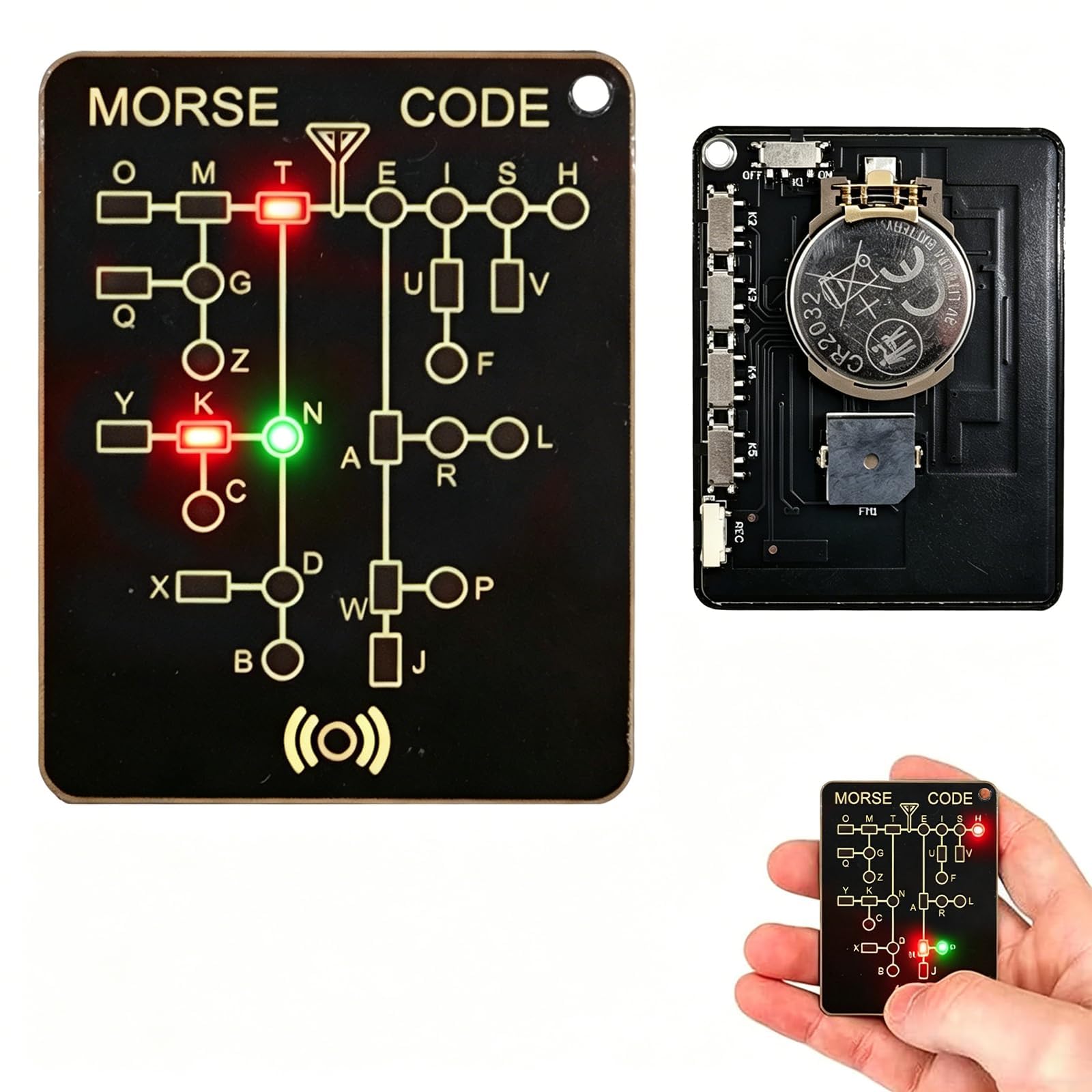 Carte d'apprentissage du Code Morse, Outil éducatif Multifonctionnel pour Enfants, Commodité Jeu pédagogique pour Apprendre Le Code Morse, Support d'enseignement interactif pour débutants