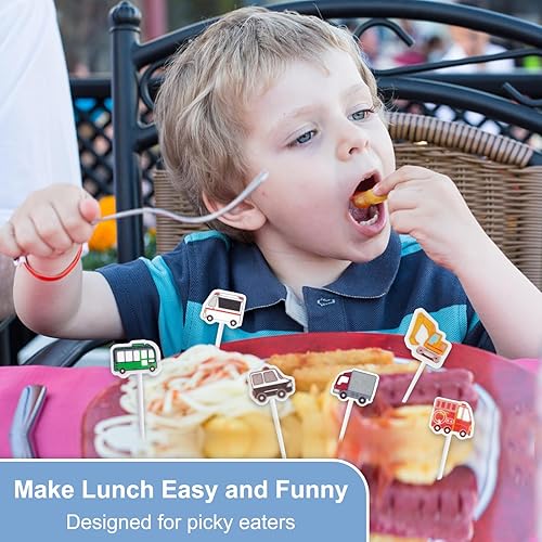 Miniatura 6 de Palillos de comida para niños, palillos de frutas y frutas, divertidas selecciones de comida para niños para caja bento, accesorios de almuerzo