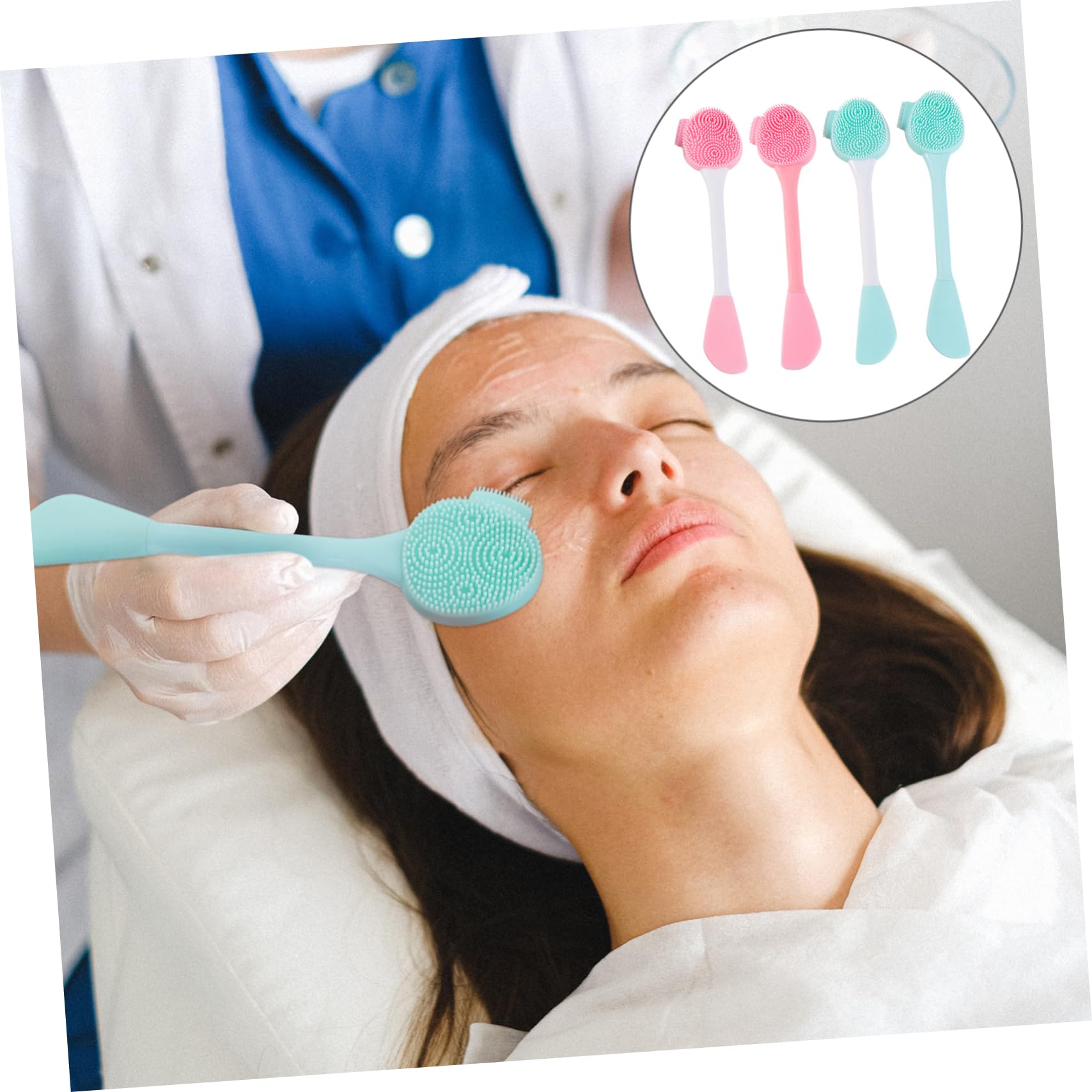 DOITOOL 3 Juegos De Cepillos Faciales De Silicona Para Lavado Facial Para Limpieza Facial Manual (4 Piezas X 3)