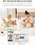 Dr.Care LumiView Plus Intelligent WiFi Moniteur bébé avec montage à clips - 5.5" 1080P Séparer l'écran & 2K Caméra, mode de confidentialité, Cry & Alertes de mouvement, 5000mAh Batterie amovible, RGB Lumière de nuit, HD Vision nocturne
