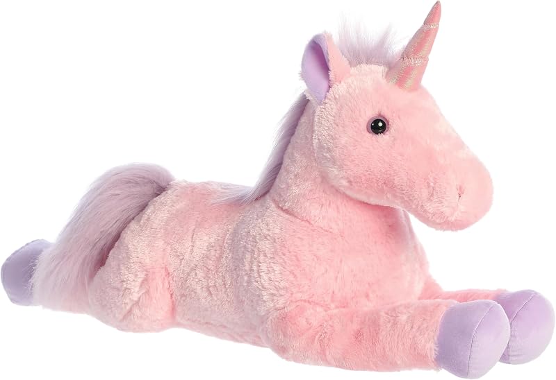 Aurora® Snuggly Super Flopsie™ Celestia™ Peluche - Tamaño grande para abrazos gigantes - Perfecto para decorar habitaciones y regalos de cumpleaños - Rosa 28 pulgadas