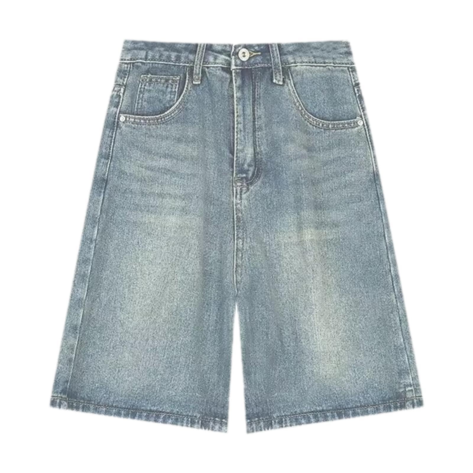 F Fityle Jean Shorts Femme Taille Haute Short Large Denim Confortable Style Polyester Adapté Aux Fêtes Entre Amis Pique-niques Détente