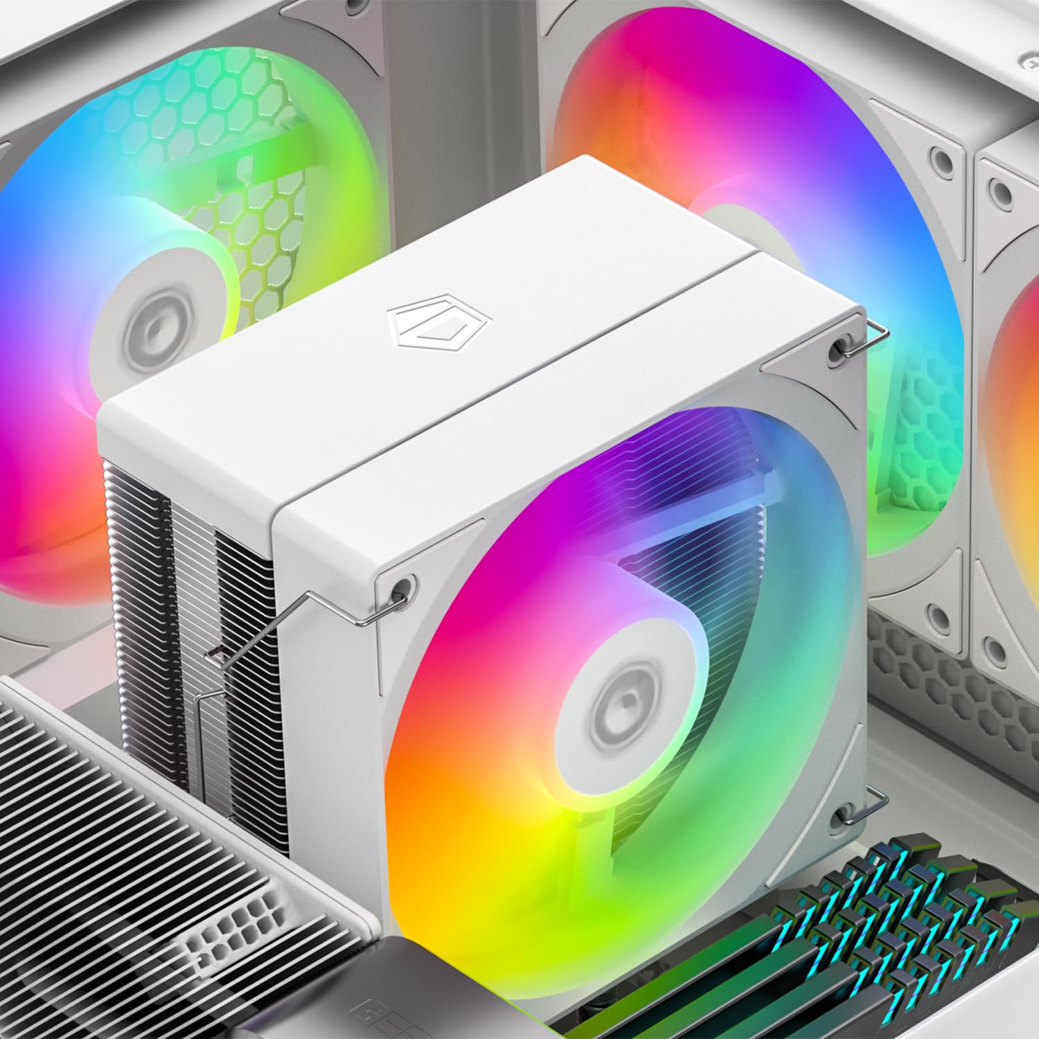 Amazon.com: ID-COOLING SE-214-XT V2 ARGB White CPU Air Cooler, 4