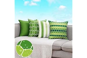CARRIE HOME Green Outdoor Pillow Covers, Perfect for Spring and Summer