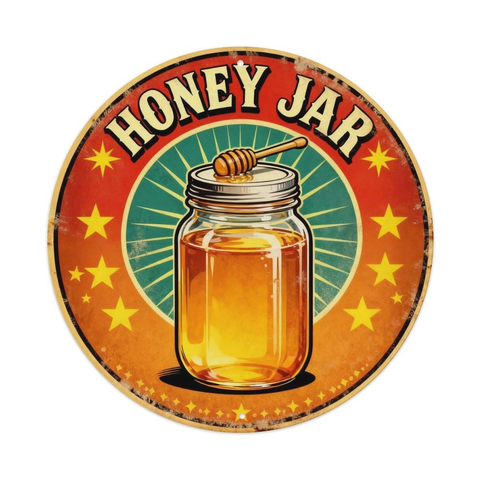 Honey Jar Kitchen Sign Metal Tin Sign Plaque