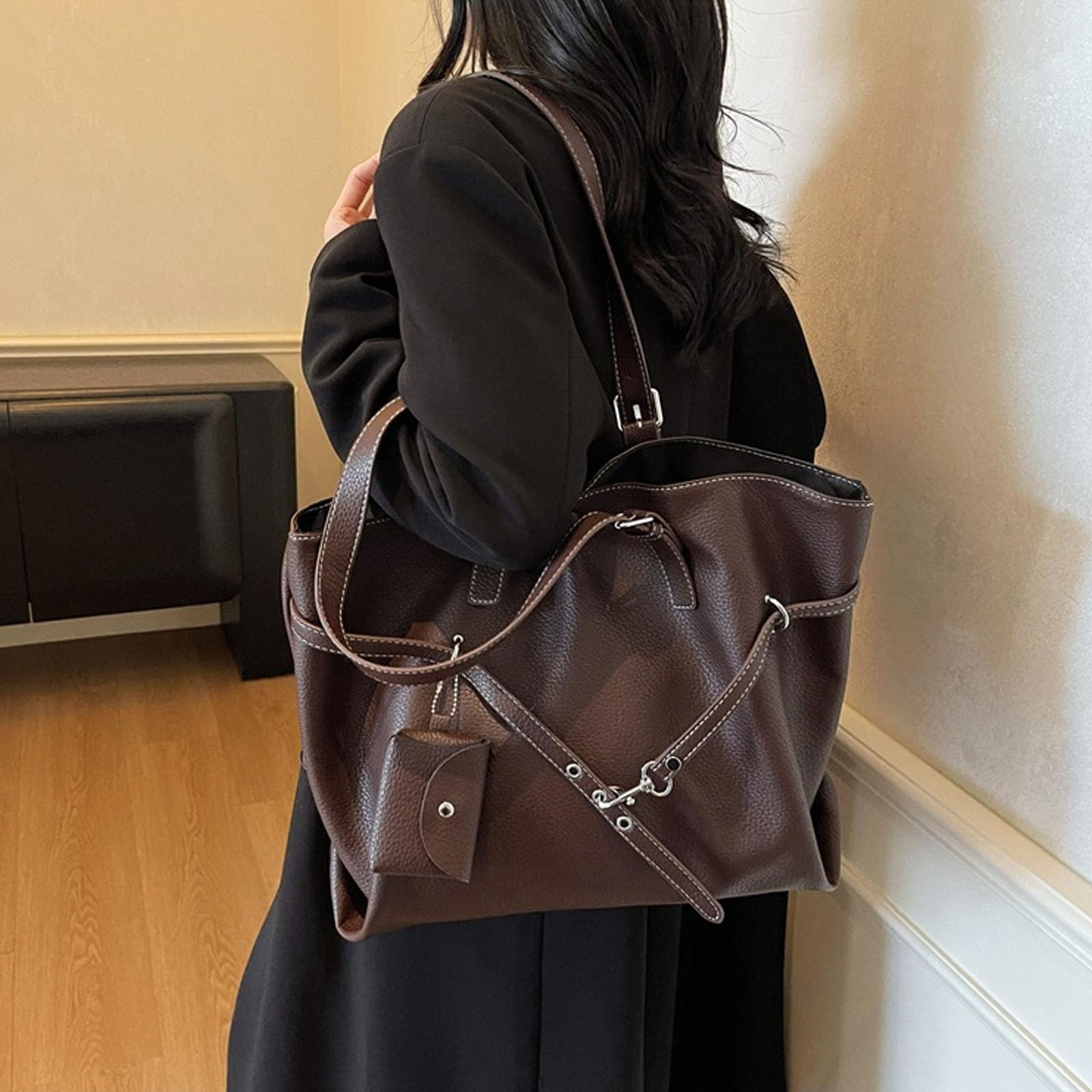 AINUOEY Donna Borse a Mano Borsa a Spalla Elegante Grandi Firmate Marca Tracolla Antifurto PU pelle 79319 1 pz