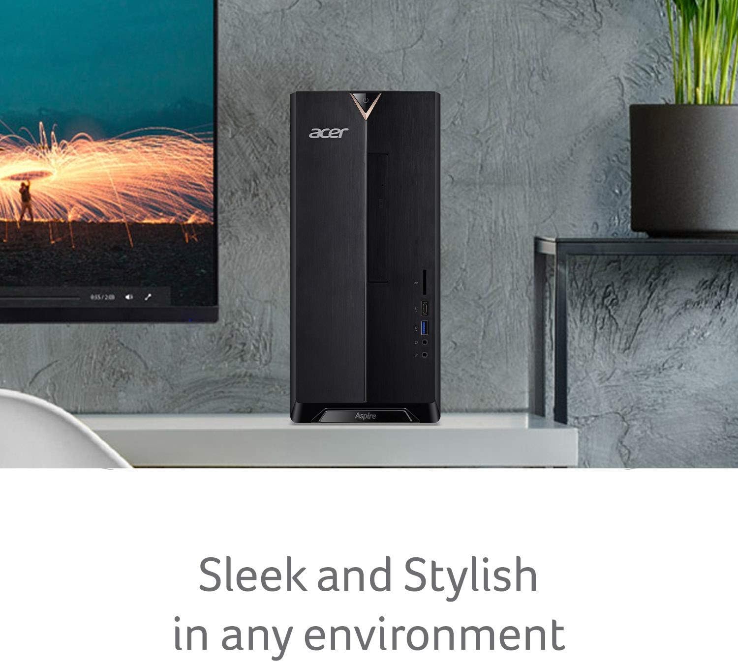 Discount 70% 2020 Acer Aspire TC-895 Premium Desktop | 10th Gen Intel 6-Core i5-10400 | 16GB RAM | 256GB SSD Boot + 1TB HDD | DVD-RW | WiFi 6 | HDMI | USB-C | Included: Keyboard, Mouse, Mouse Pad | Windows 10