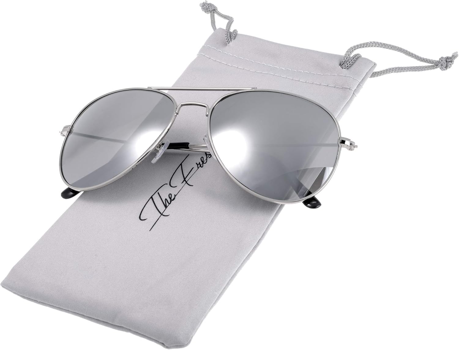 The Fresh Classic Metal Frame Mirror Lens Aviator Sunglasses with Gift Box - Image 3