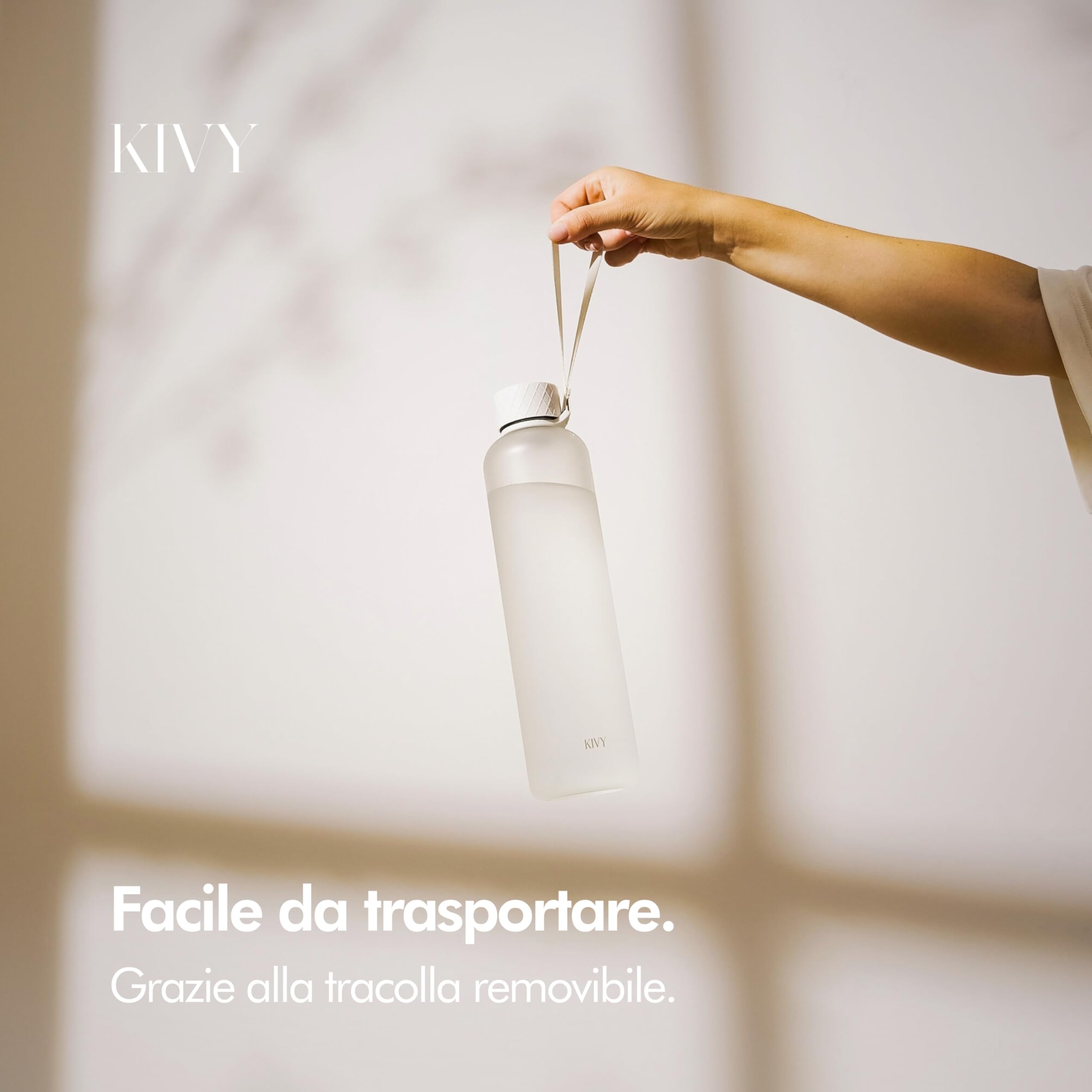 KIVY Borraccia 1 l, adatta per anidride carbonica e a prova di perdite