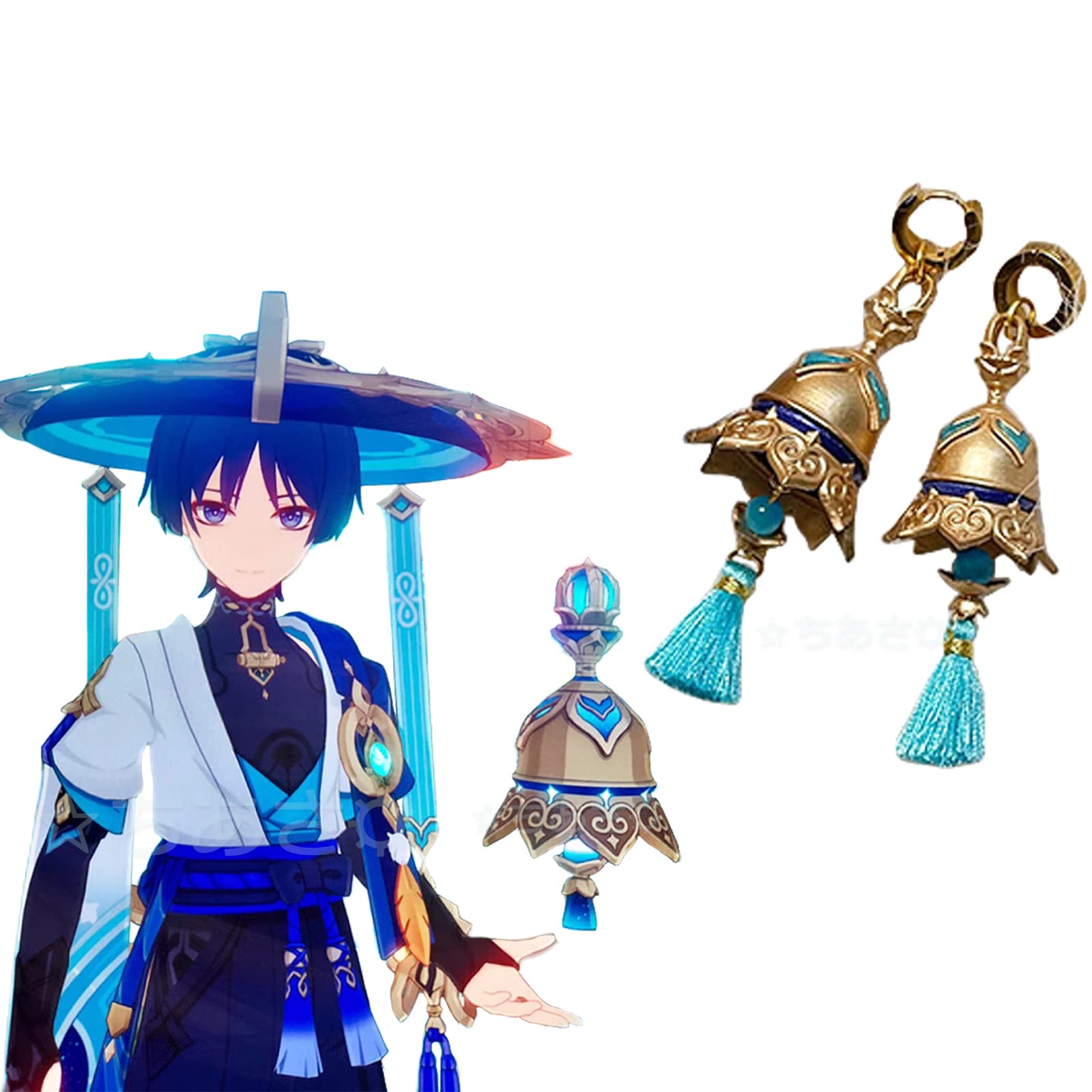 Amazon.co.jp: [CHIASA] 原神 放浪者 コスプレ 小物 ピアス イヤリング