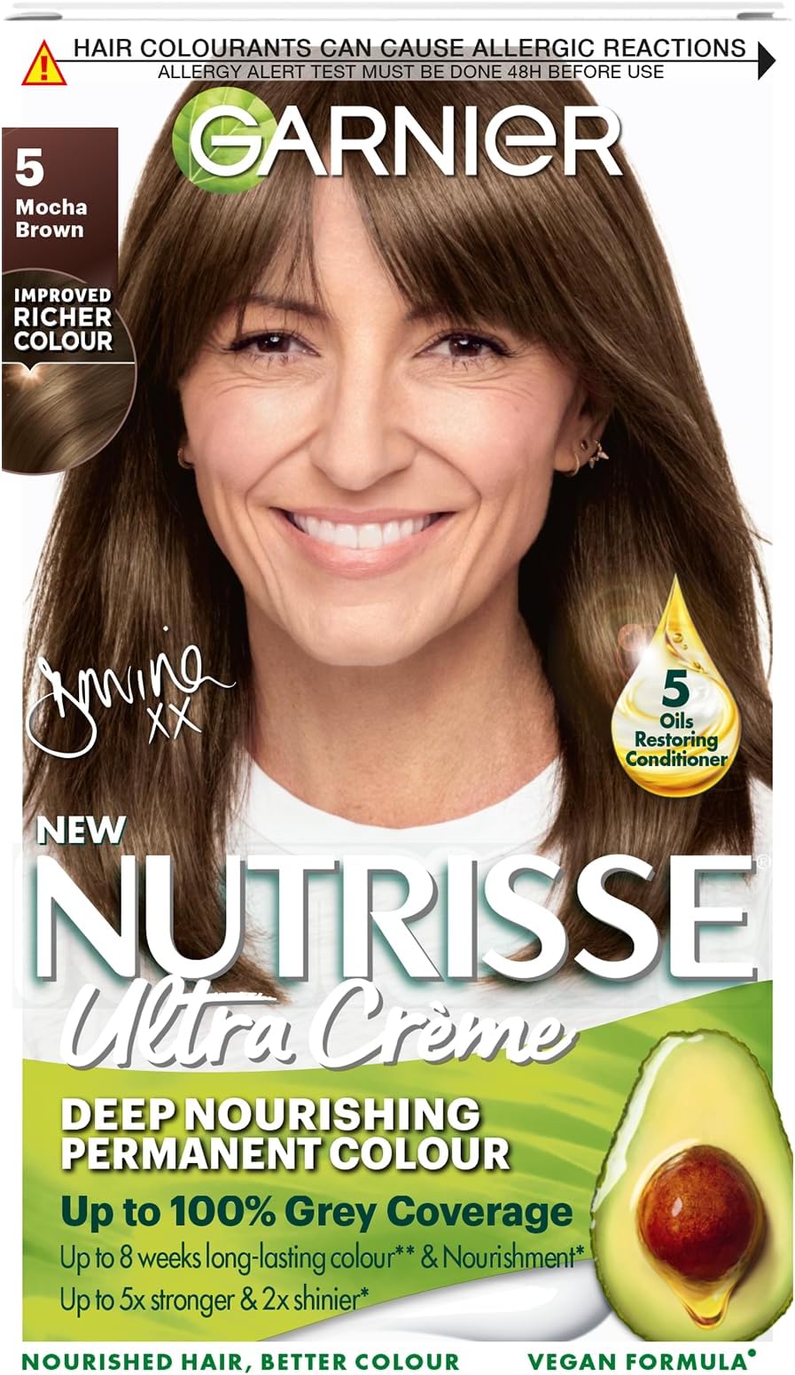 Nutrisse Permanent Hair Dye, Natural-looking, hair colour result, For All Hair Types, 4.3 Dark Golden Brown