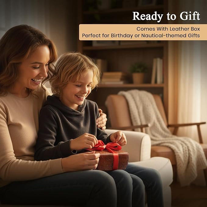 Telescopio de Mano de Latón Pirata ARTIZANSTORE con Estuche de Cuero miniatura 7