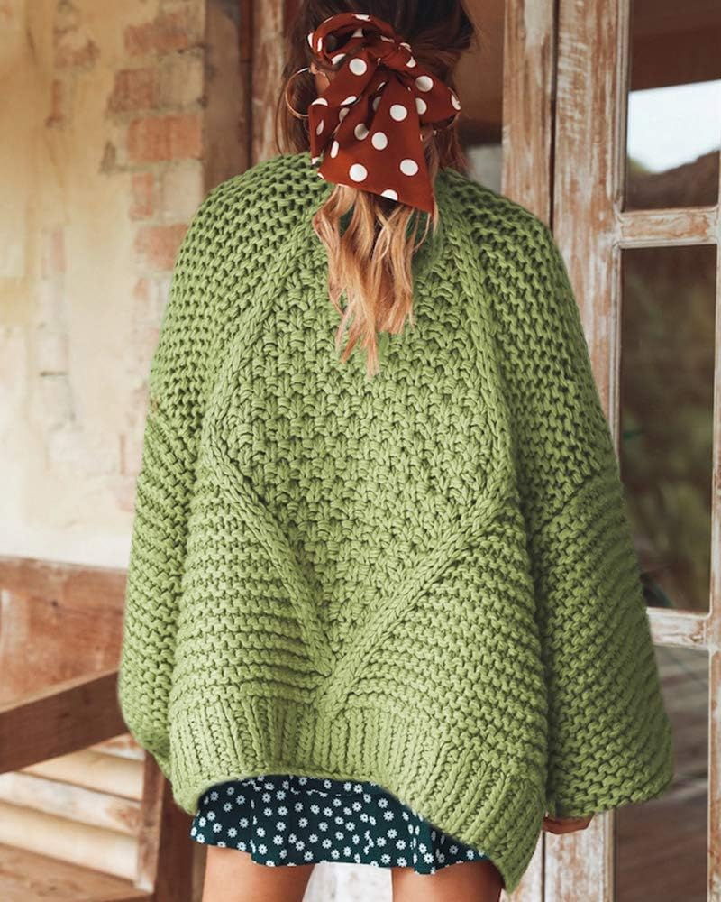 Remikstyt Womens Chunky Cardigan Cable Knit Oversized Open Front Cardigan Sweaters - Image 4