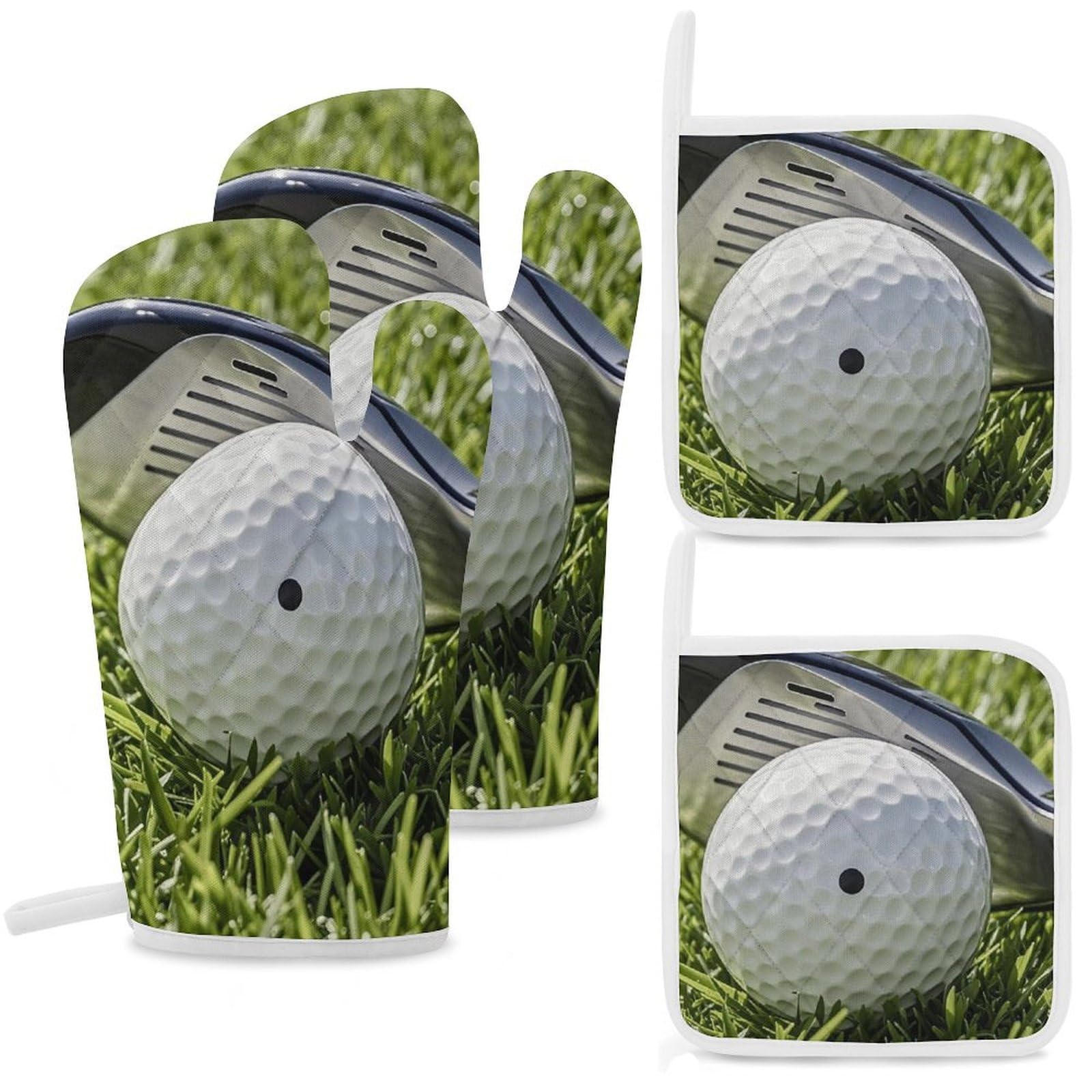 Gants de cuisine originaux motif golf pour réussir vos barbecues d'été